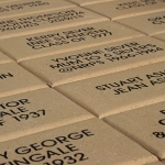 Engraved Name Pavers in Path